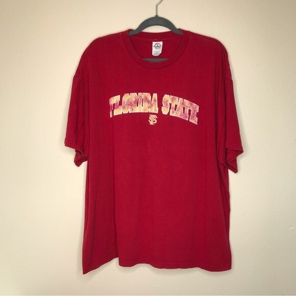 Delta Pro Weight Retro Florida State Garnet Gold Crew Neck T Shirt Men Size 2XL - Picture 13 of 13